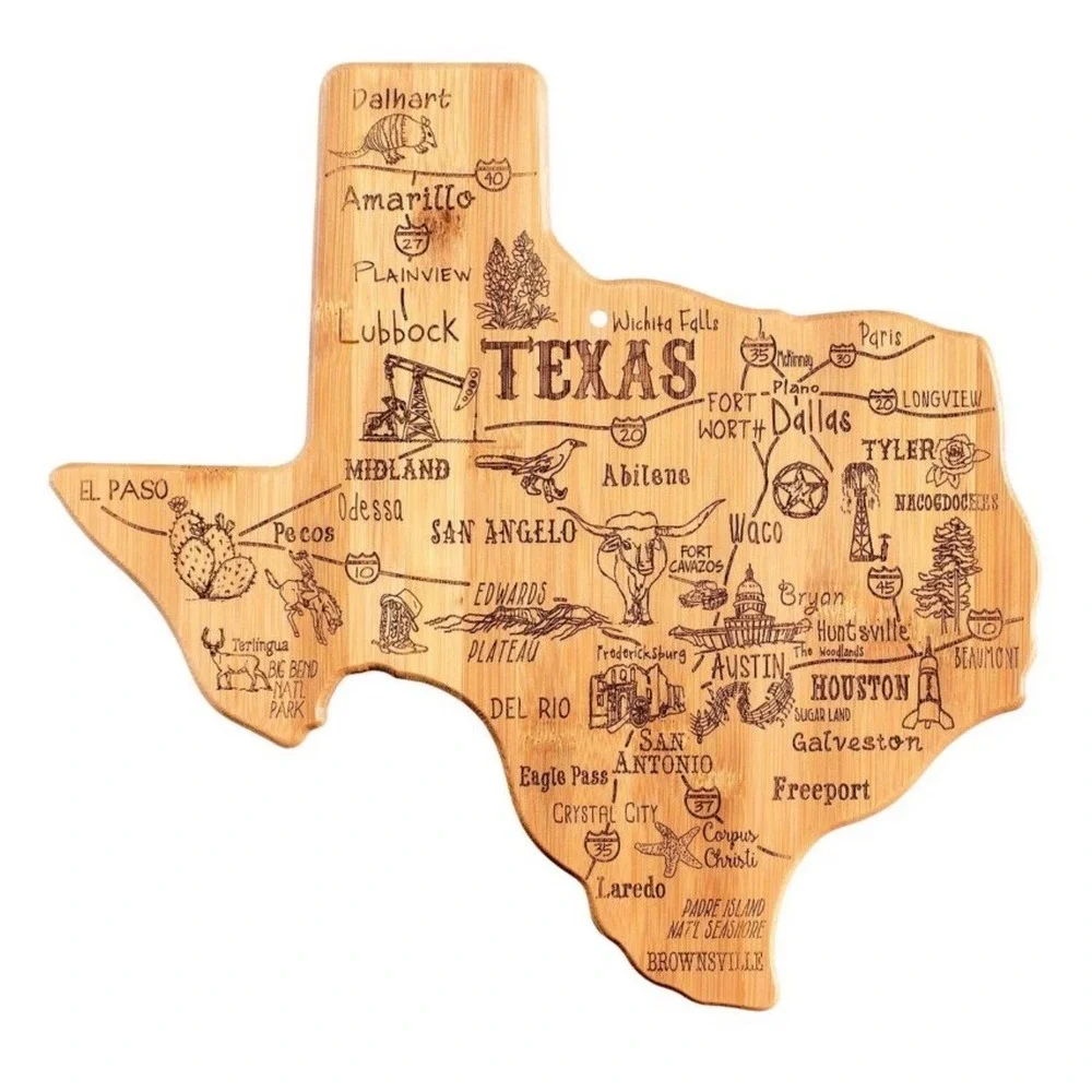 Totally Bamboo Destination‎ Texas Cutting Board Grazing Board Wall Decor 1774558